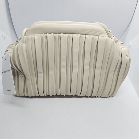 Clutch Purse and Dumpling Bag for Women By Niueimee Zhou Cream Color - Picture 1 of 8